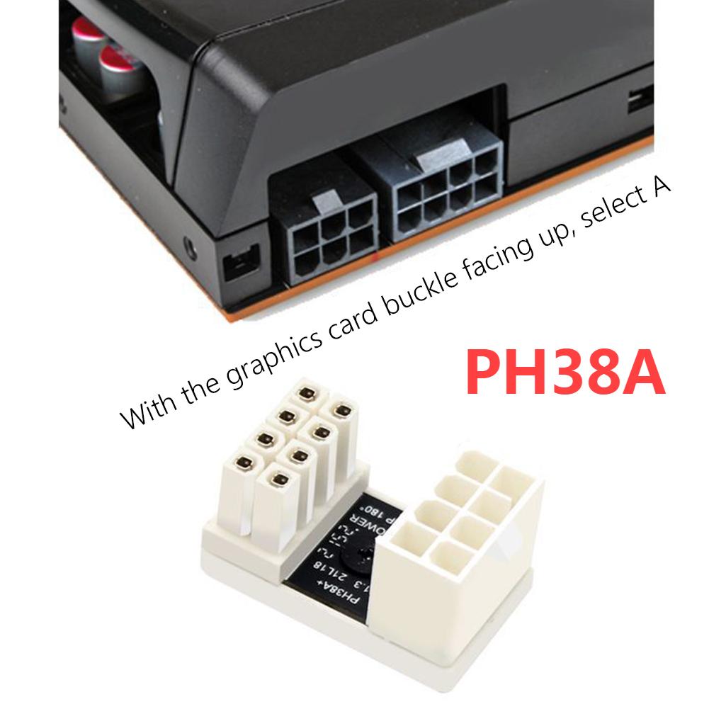 ATX 8Pin 6Pin Мама к Папе Угловой Поворотный Разъем 90/180 градусов Адаптер питания Угловая головка для Видеокарты GPU Адаптер