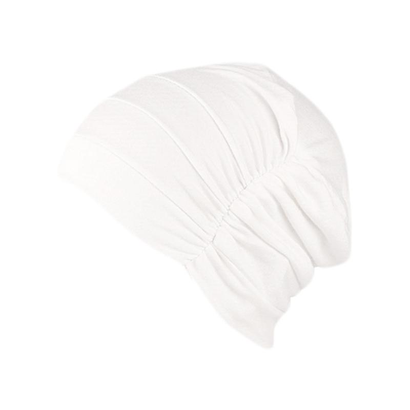 1Pc Muslim Stretch Hair Loss Head Scarf Wrap Cap Polyester Cancer Chemo Women Plain Turban Hat