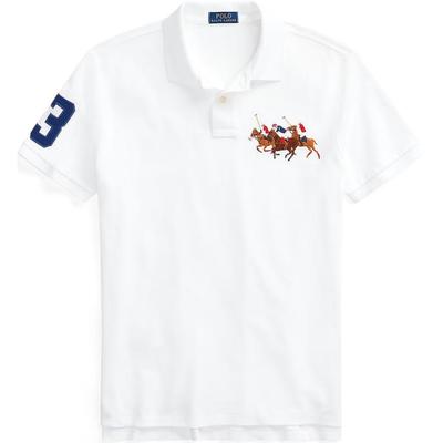Polo Cartoon Pony Embroidered Slim Fit Polo Shirt Short Sleeve Polo Shirt Men tops White MNPOKNI1N821741