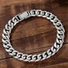 Horse Whip Bracelet Male Sterling Silver Cuban Trend Fashion Ins Hip-hop Rough Style Domineering Retro Handmade Ring