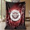 Brentford Football Print Flannel Blanket, Soft Warm Lightweight Throw Blanket for Sofa Bed Camping