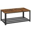 Coffee Table, Cocktail Table, Easy To Assemble, Industrial Side Table, Bedroom, with Metal Frame, with Storage Shelf,