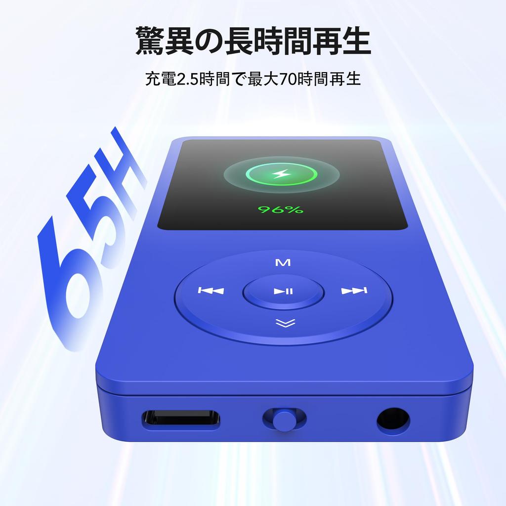 [Кнопка Добавить Сайт] MP3-плеер AGPTEK, Hi-Fi музыкальный плеер, Ультралегкий 30 г, 16 ГБ встроенной памяти, Расширяемый до 128 ГБ, Кнопочное управление, 40 часов воспроизвед