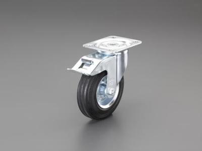 160-мм ролик с креплением EA986GL-23 (Поворотный, термостойкий, с тормозом)