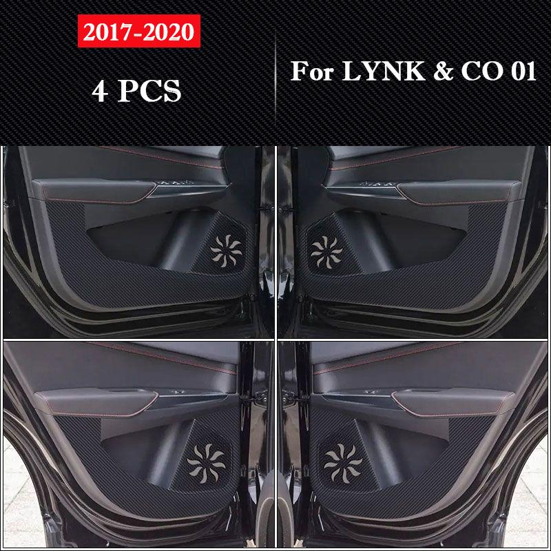 Для LYNK & CO 01 2017-2026 Автомобильная накладка на дверь от пинков Наклейка для защиты салона Декоративная наклейка для модификации Автоаксессуары