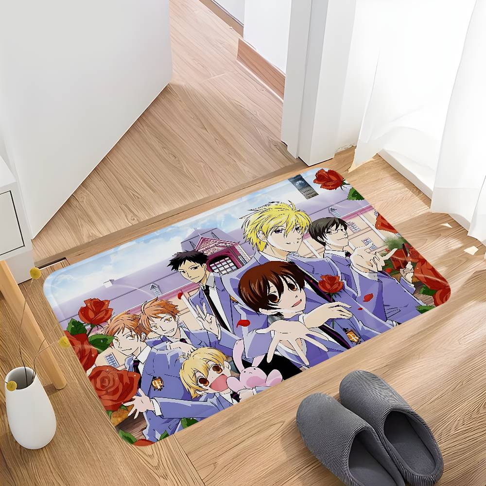Anime Ouran High School Host Club Floor Mat Rectangle Anti-slip Home Soft Badmat Front Door Indoor Outdoor Mat Welcome Doormat