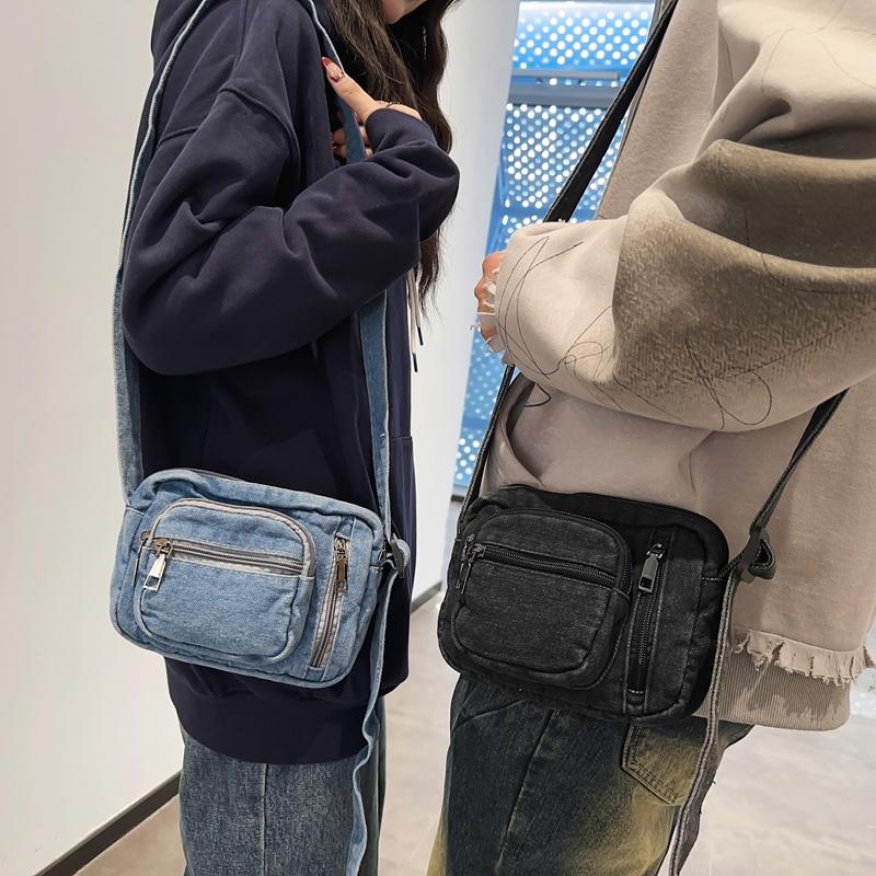 Джинсовая сумка женская спортивная сумка через плечо мужская мини-сумка для мобильного телефона