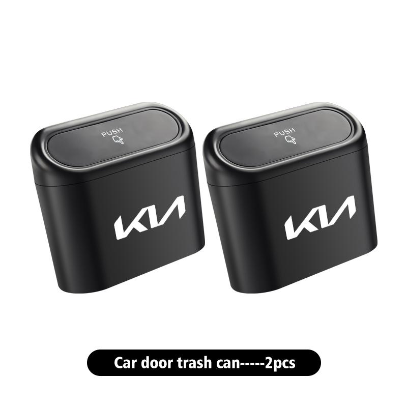AANO1 ABS Car Trash Can Hanging Trash Bin Pressing Hard Garbage Box With Lid Multifunctional Organizer Box For KIA K5 K2 Soul Carens