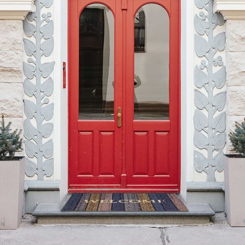 Bestco Urban Wood Welcome Entrance Mat, 60x90cm, Mud Removal, Washable, Entrance Mat ND-9947