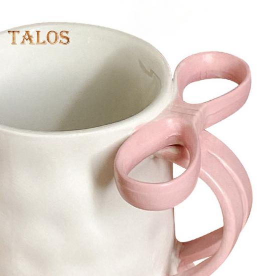 Керамическая кофейная кружка, элегантная чайная чашка для женщин, праздничная кружка с бантом и ручкой из ленты, кружка для горячих и холодных напитков, подарки на день рождения Святого Валентина