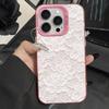Модный белый кружевной чехол для телефона iPhone 17 16 Pro Max 16E 15 14 8 7 Plus 13 12 11 XS XR X 17E Air Ударопрочный лазерный бампер