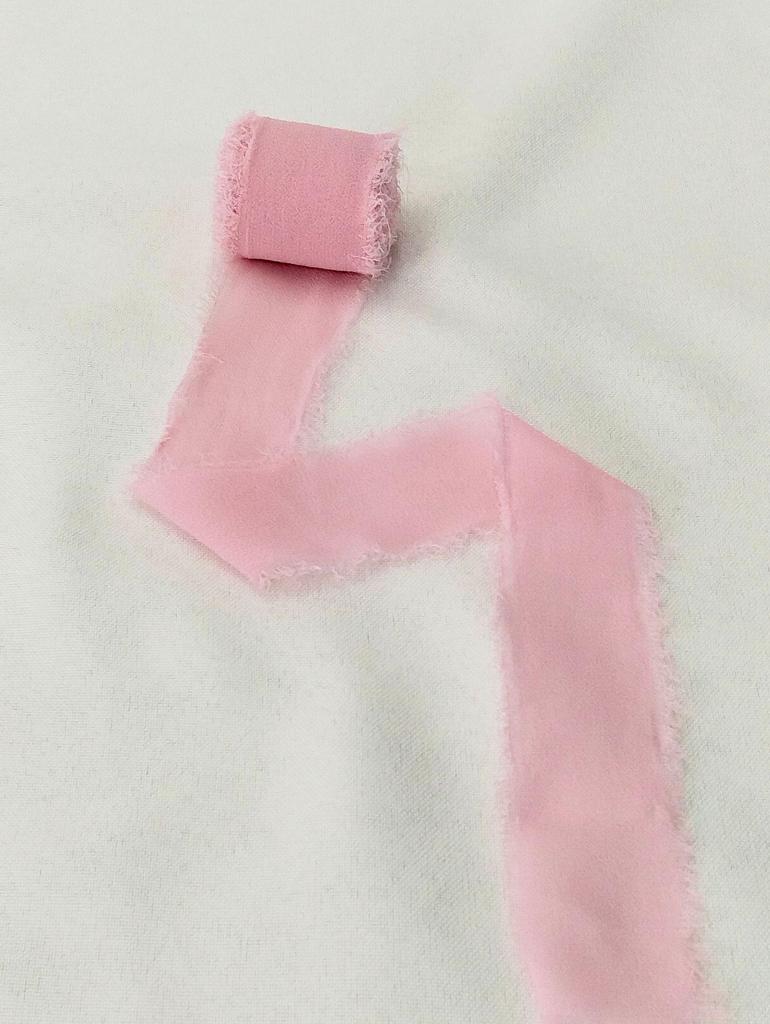 Chiffon Ribbon Bow with Frayed Edges for Weddings and Floral Arrangements