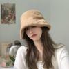 Winter Soft Plush Bucket Hats For Women Outdoor Thick Warm Panama Cap Lady Girls Fisherman Sun Hats