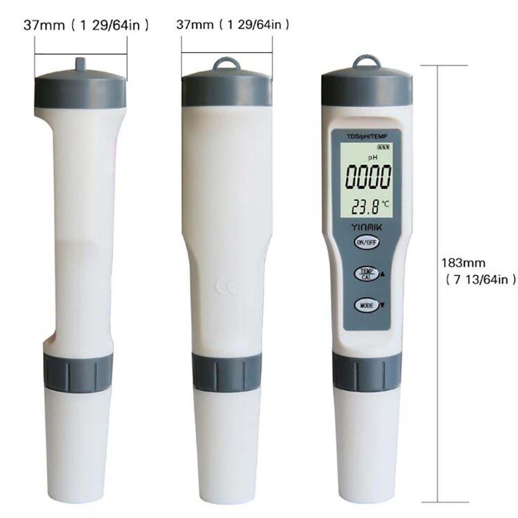Цифровой TDS-метр EZ9901 3-в-1 TDS/PH и ТЕМП Тестер-ручка Ручной тестер качества воды Инструмент для тестирования чистоты воды для бассейна