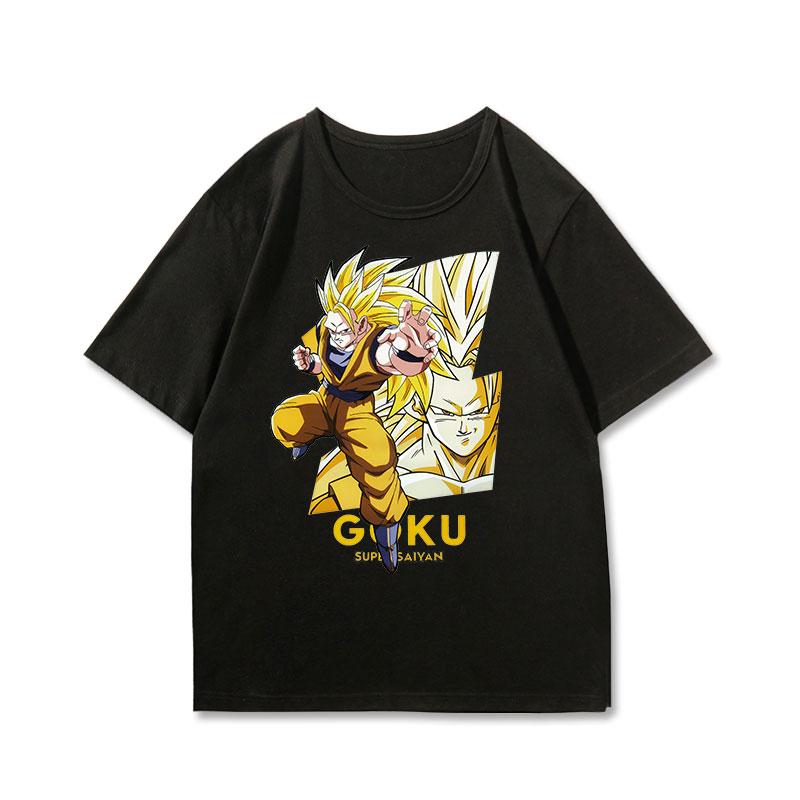 Футболка с коротким рукавом Dragon Ball Joint Мужская и женская Одежда Dragon Ball Super Чистый хлопок Футболка Удобная и повседневная