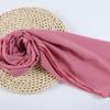 Women's Solid Color Pearl Chiffon Bubble Scarf, Long Silk Headscarf, 70x180cm, Middle Eastern Style