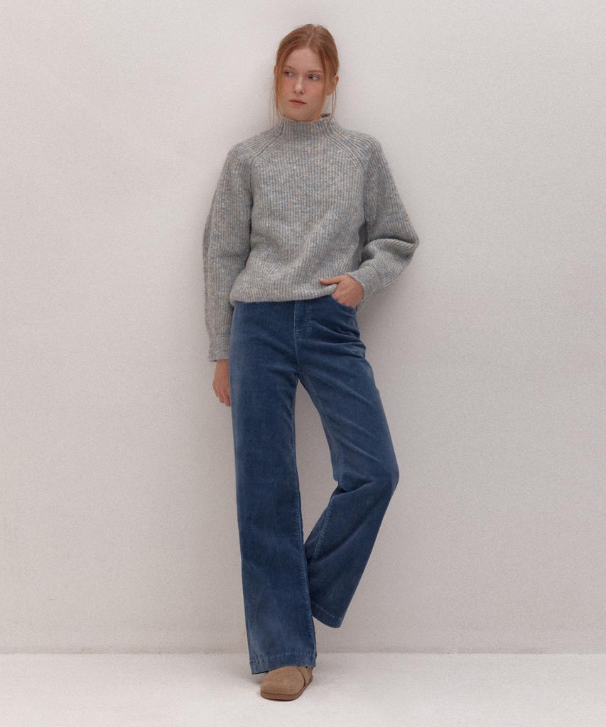 AVA MOLLI Essential Straight Corduroy Pt (Deep Blue)