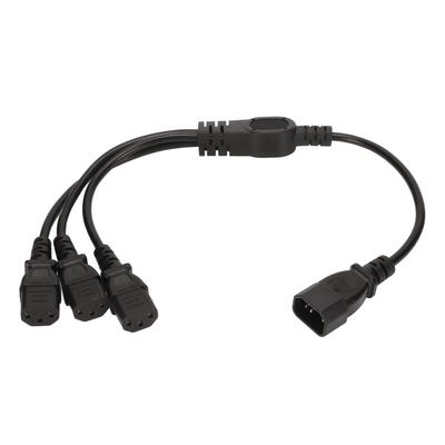 Кабель питания IEC 320 C14 на 3 X C13 Универсальный 1 к 3 IEC 320 C14 Папа на 3 X C13 Мама Y-разветвитель Кабель-адаптер питания