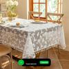 Luxe Tasseled & Jacquard Polyester Tablecloth - Rectangle Lace Dust Cover for Dining & Console Tables Home Decor