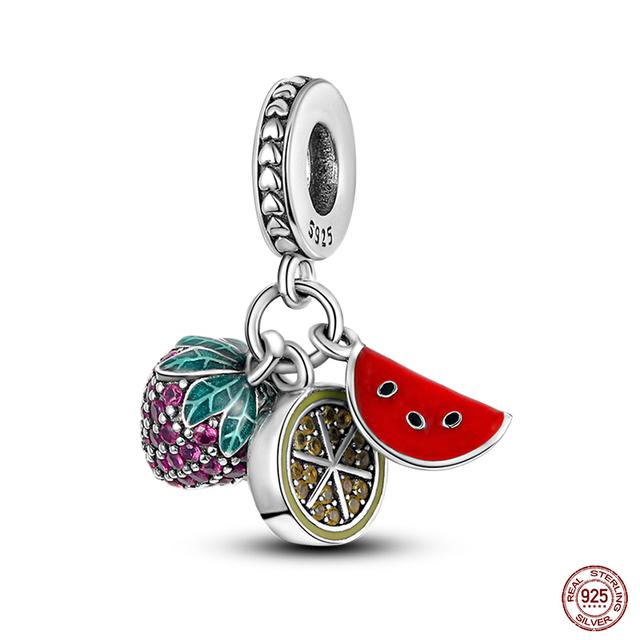 Новые стерлингового серебра 925 пробы красного цвета, подвески в форме сердца, бусины, ювелирные изделия на удачу, подарки