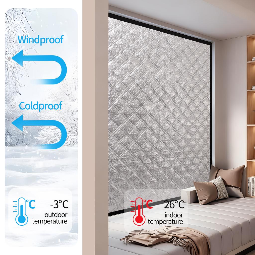 Зимние тепловые шторы с изоляционным хлопком, морозостойкая оконная изоляционная пленка, утолщенные звуконепроницаемые и светонепроницаемые шторы