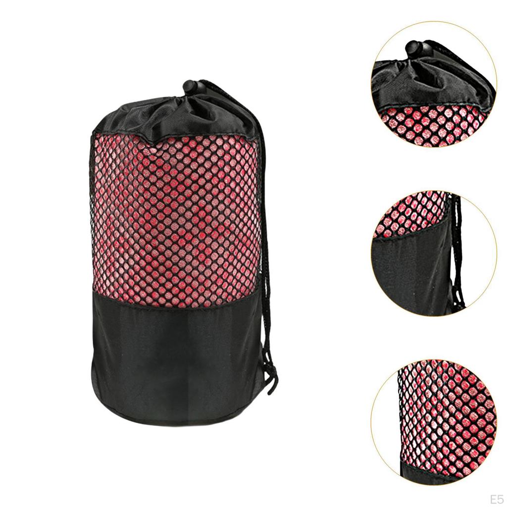 Mat Towel Non Slip Grip with Mesh Bag Equipment Soft Microfiber for Home Gym Training Workout