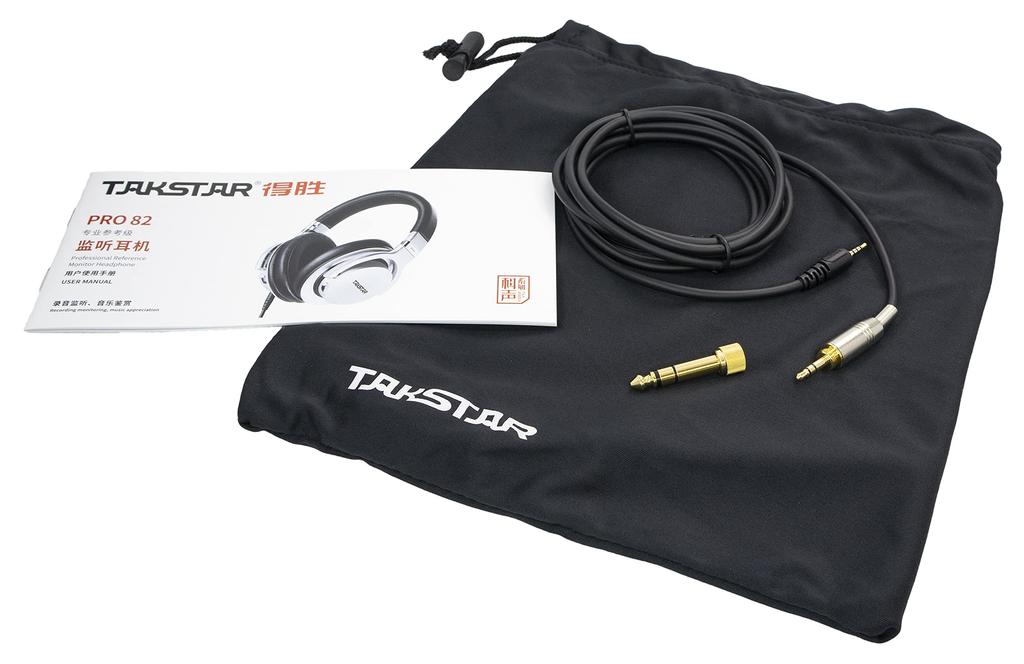 Наушники-мониторы Takstar Professional Reference PRO82 Гарантия японского агентства DTM Видеомонтаж Домашняя запись Прослушивание и т.д.. черный