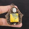 Bumble Bee Jasper Pendant Rainbow Moonstone Pendant Lemon Quartz Pendant Copper Pendant Handmade Boho Style Jewelry Gemstone Copper Jewelry