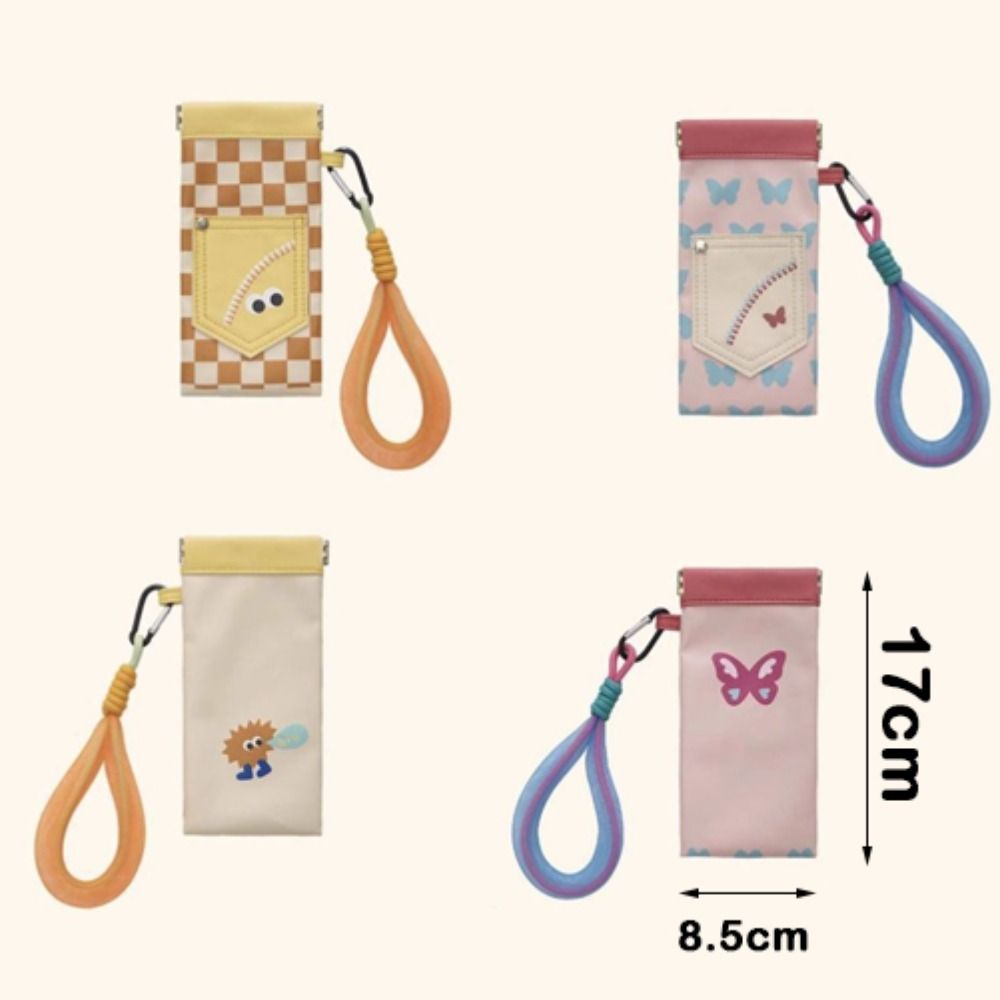 Portable Women's Silicone Glasses Storage Bag Anti-Prure Sunscreen Bag Waterproof Wear-Resistant Hanging Bag for Eyewear
