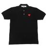 COMME des MENS RED HEART POLO SHIRT Поло BLACKxRED [PLAY GARCONS] [размер S]