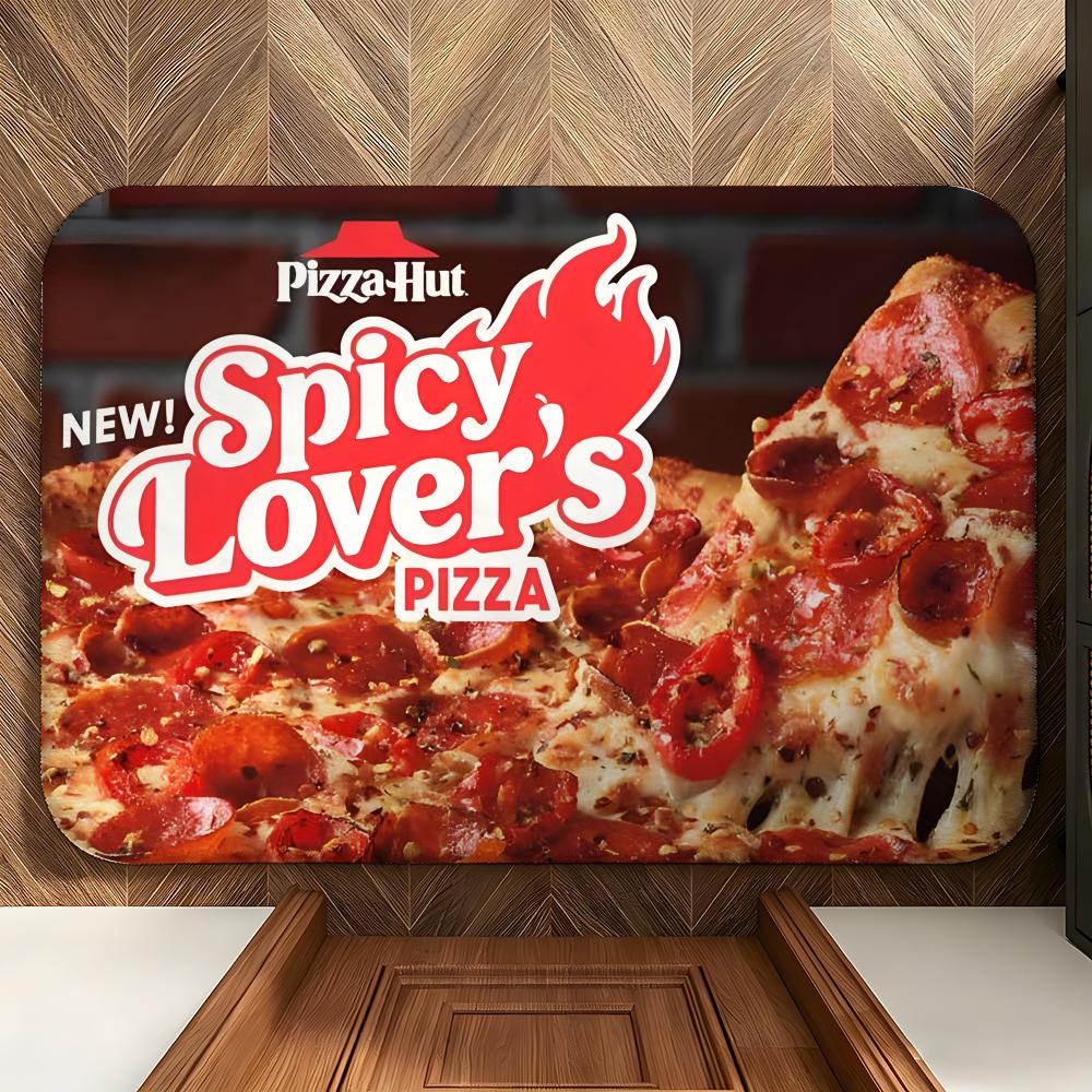 Коврик для пола Food P-Pizza H-Hut Мягкий фланелевый коврик для входной двери Нескользящий Впитывающий коврик для пола в ванную комнату, спальню