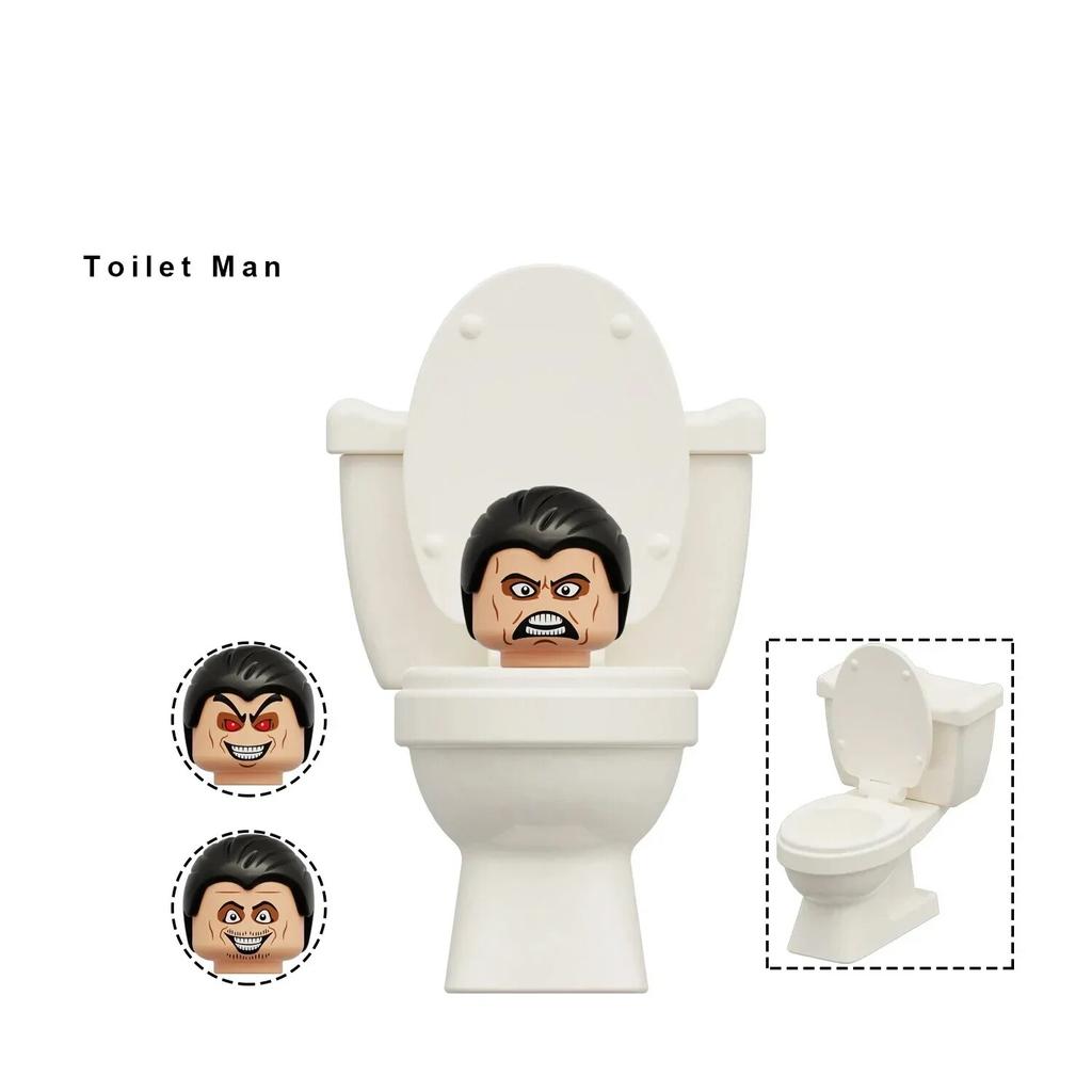 KDL818 LG1009 туалет аниме мультфильм кирпичи куклы оператор спикер ТВ человек мини-игрушки фигурки строительные блоки