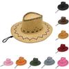 Outdoor Cowboy West Hat Sun Protection Breathable Solid Color Cap Unisex Gift