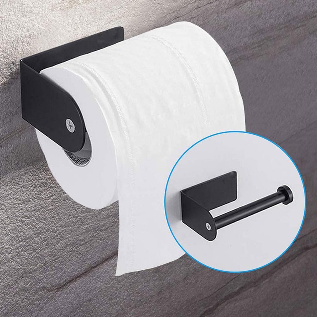Stainless Steel Toilet Tissue Holder Wall Mounted Tissue Roll Dispenser Self-adhesive Towel Hanger Plastic Wrap Holder