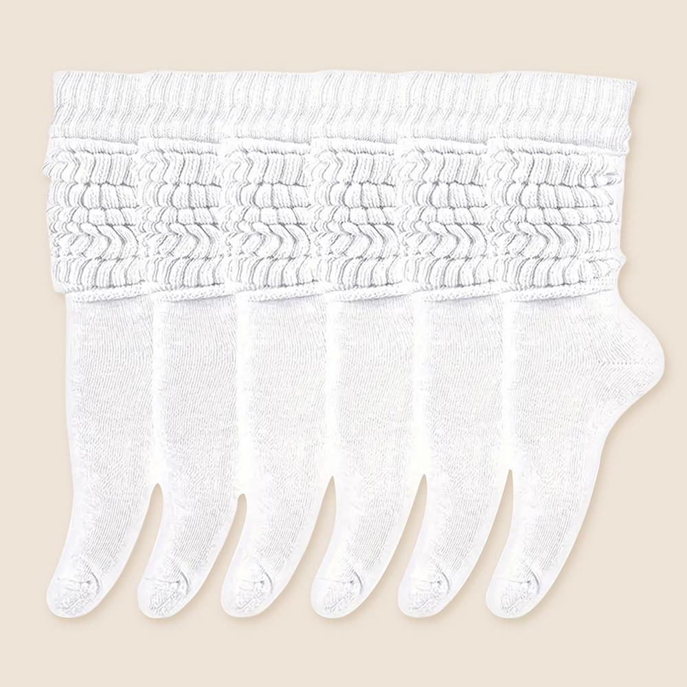 3/6/30 пар женских носков-гольфов, удобные и универсальные, длиной до икры, идеально подходят для повседневной носки и создания непринужденного модного образа.