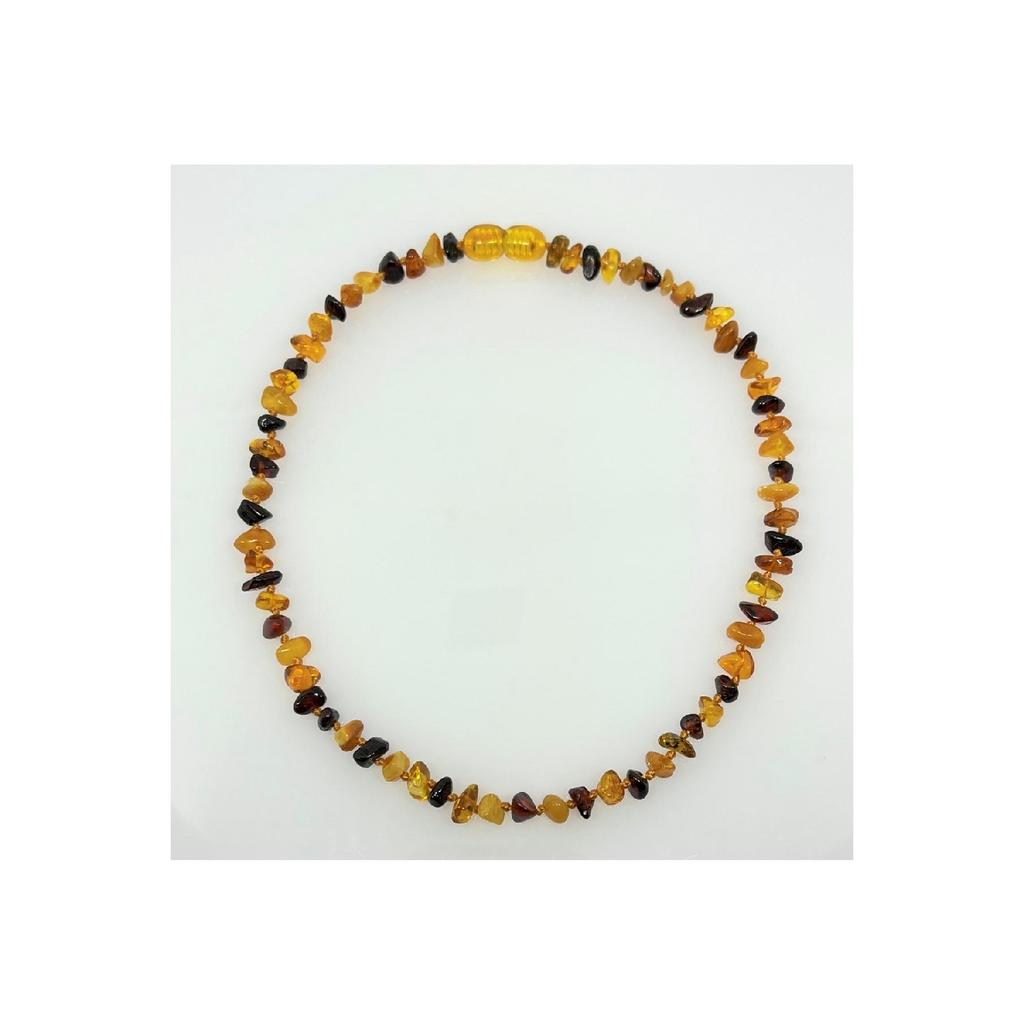 Овальное детское колье-капля, янтарное, разноцветное, 33см
