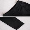 Women Solid Color Suit Pants High Waist Elastic Waistband Slant Pockets Slim Fit Casual Long Trousers Workwear