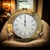 30.48 Cm  Brass  Ship Porthole Clock  Nautical Marine Timepiece Silent Analog Battery Quartz Wall Decor Home  Office Unique Christmas Gift