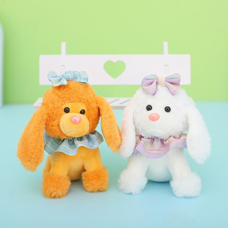 Adorable Plush Teddy Poodle Dog Keychain Charming Animal Bag Charm Keyring