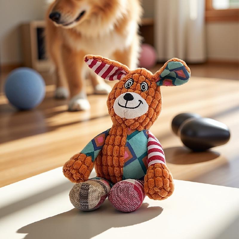 Плюшевая игрушка для прорезывания зубов для собак, устойчивая к укусам, со звуком, для самостоятельной игры и снятия скуки