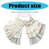 Victorian Detachable Layered Ruffle False Collar for Women Lolita Renaissance Dress Vintage White Shawl Cape Neckwear Decoration