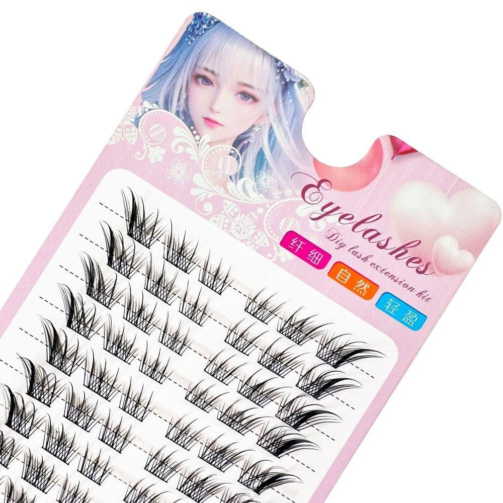 3D Cat Eye Clusters Lashes Natural Individual Lashes False Eyelashes for Eyelash Extensions