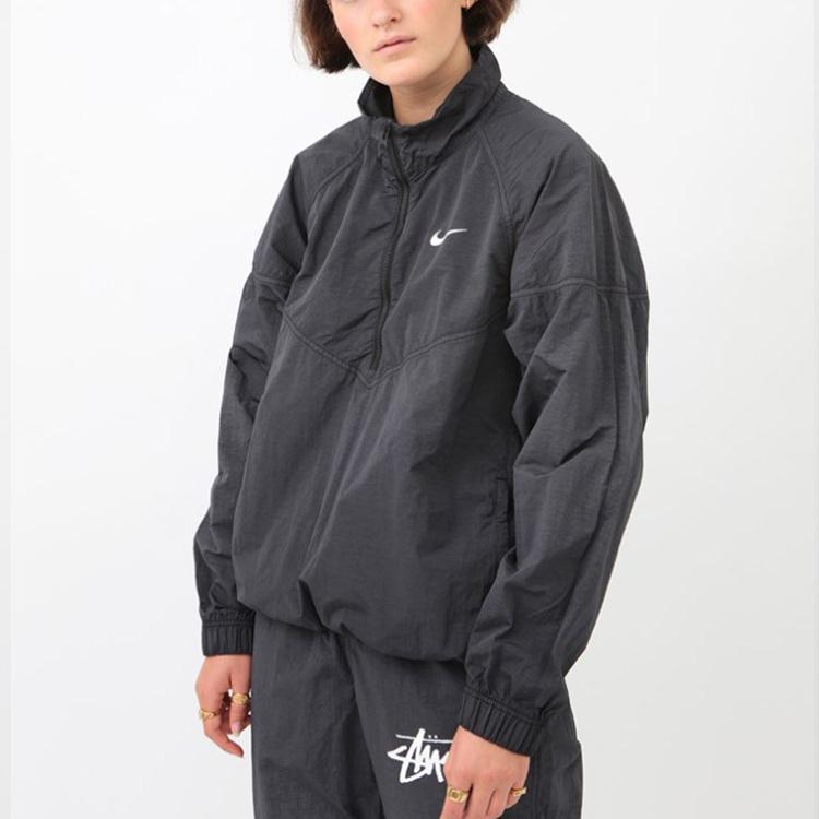 Nike Куртка X Stussy Windrunner Off Noir Верхняя одежда унисекс, черная CT4310-045