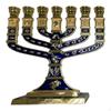 Menorah Candelabrum Candle Holder Gifts Decorative Tabletop 7 Branches Metal Candlestick Candelabra