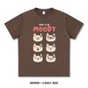 Women's Born To Be Moody Printed T-Shirt 100% Cotton Oversized Sarcastic Graphic Tees for Men Summer Tops Emo Streetwear