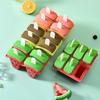 Kitchen Juice Milk DIY Ice Cream Mold With Cover Watermelon Shape Ice Popsicle Mould