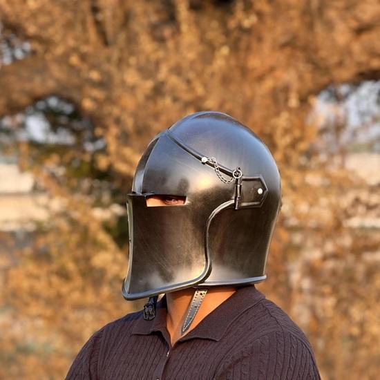 Черный шлем барбута средневековый рыцарский доспех 18 г мягкая сталь LARP косплей костюм на Хэллоуин шлем воина с забралом