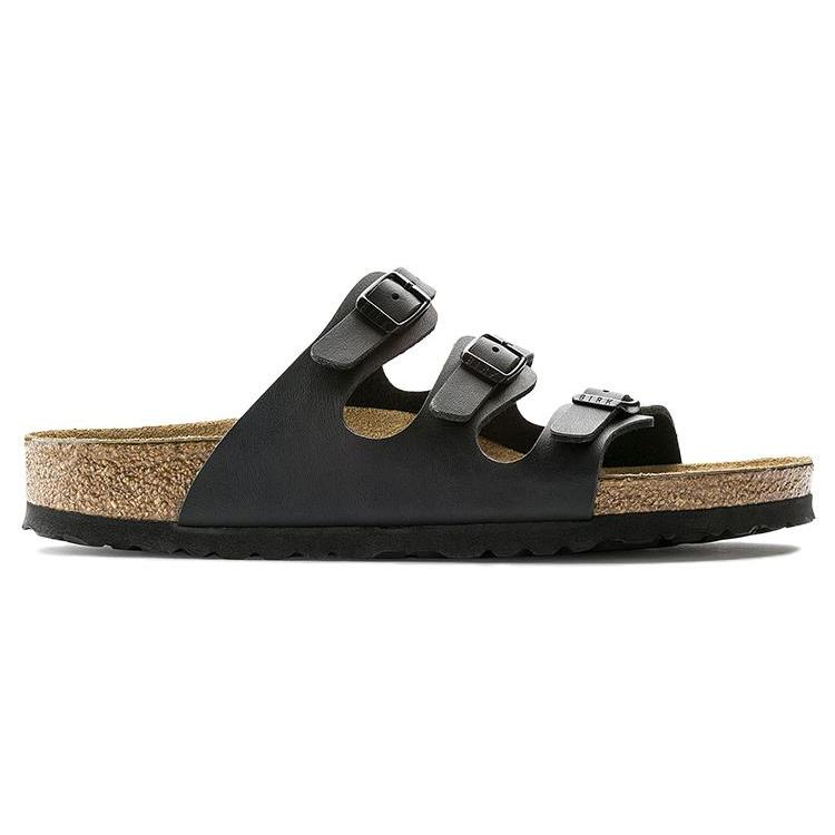 Birkenstock Leather Comfortable And Trendy Slide Slippers Unisex Black 0053013