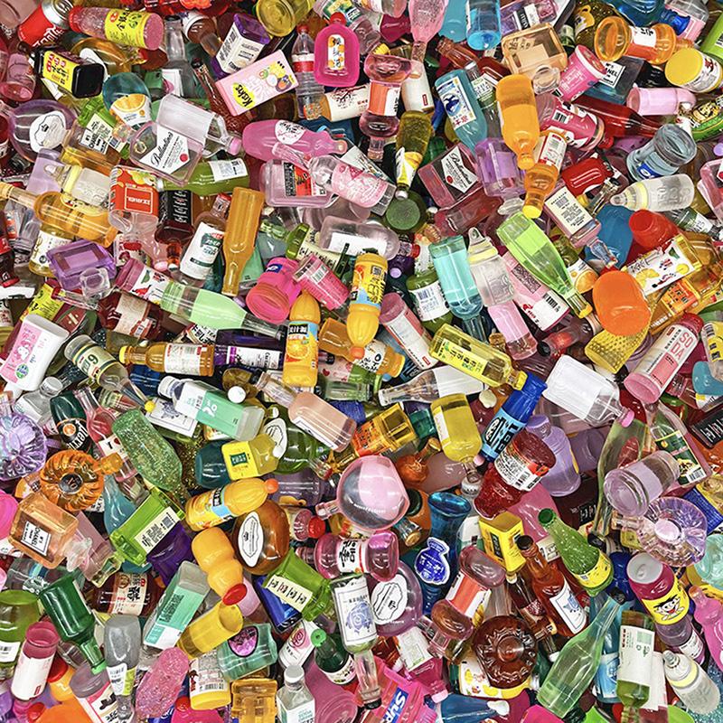 10Pcs Doll House Home Furnishing Mini Small Bottles Model Shooting Scene Props