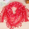1Pc Women  Triangle Wrap Lady Shawl Flower Lace Scarf Shawls